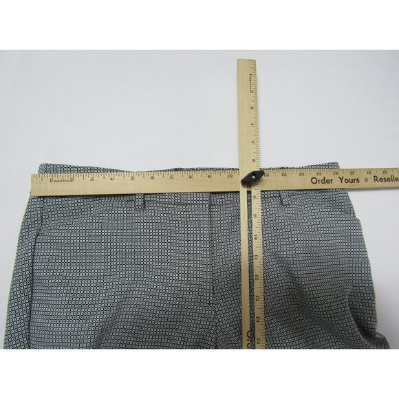 Talbots Hampshire Ankle Black/Whit Square Geometric Tapered Pants Womens size 8 - Picture 7 of 10